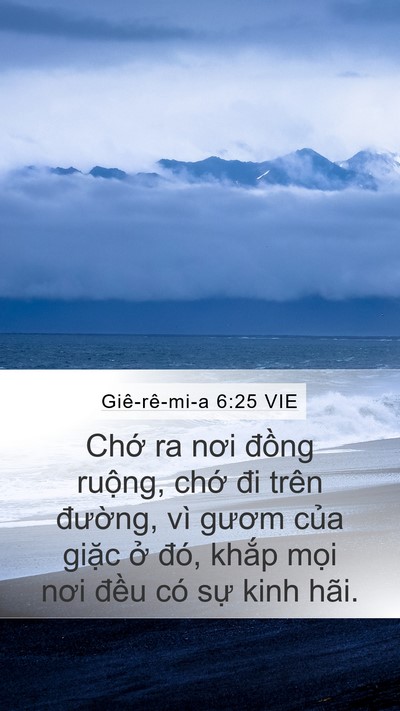 Giê-rê-mi-a 6:25 VIE Bible Verse Image