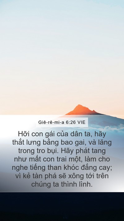 Giê-rê-mi-a 6:26 VIE Bible Verse Image