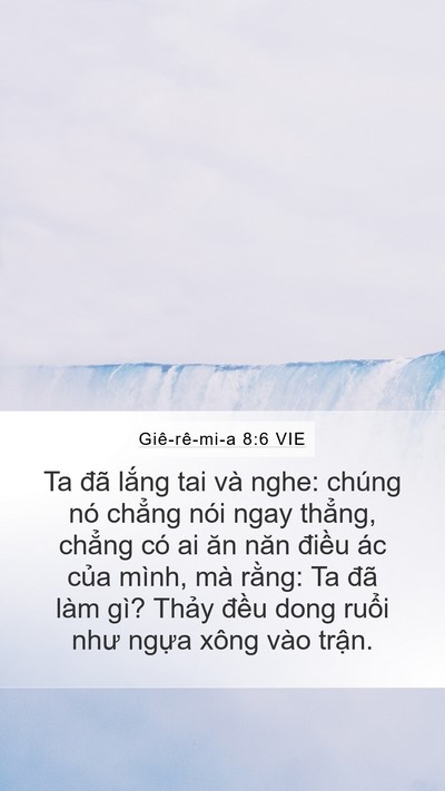 Giê-rê-mi-a 8:6 VIE Bible Verse Image