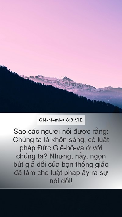 Giê-rê-mi-a 8:8 VIE Bible Verse Image