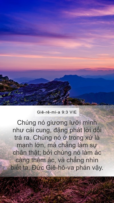 Giê-rê-mi-a 9:3 VIE Bible Verse Image