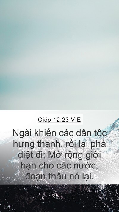 Gióp 12:23 VIE Bible Verse Image