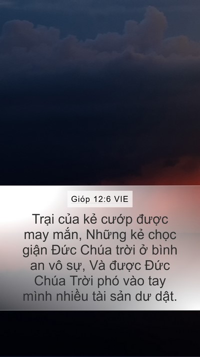 Gióp 12:6 VIE Bible Verse Image