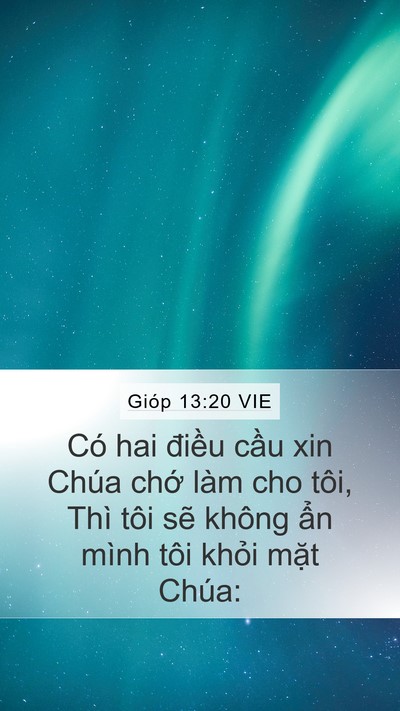 Gióp 13:20 VIE Mobile Phone Wallpaper - Có hai điều cầu xin Chúa chớ làm cho - Mobile Bible Verse Wallpaper