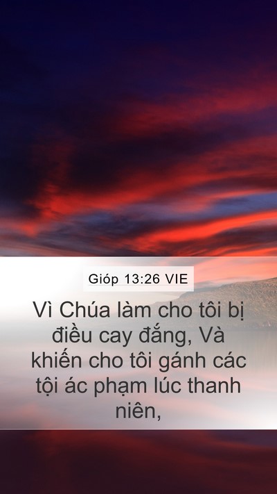 Gióp 13:26 VIE Bible Verse Image