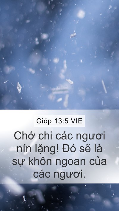 Gióp 13:5 VIE Bible Verse Image