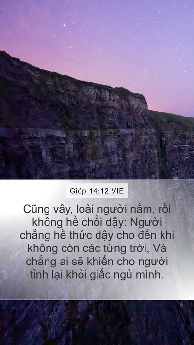 Gióp 14:12 VIE Bible Verse Image
