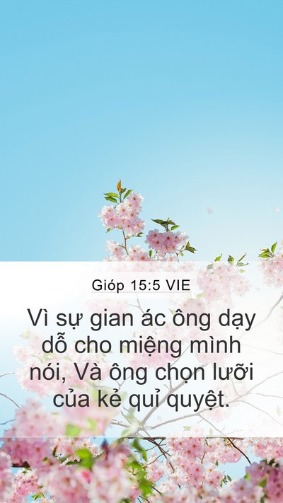 Gióp 15:5 VIE Bible Verse Image