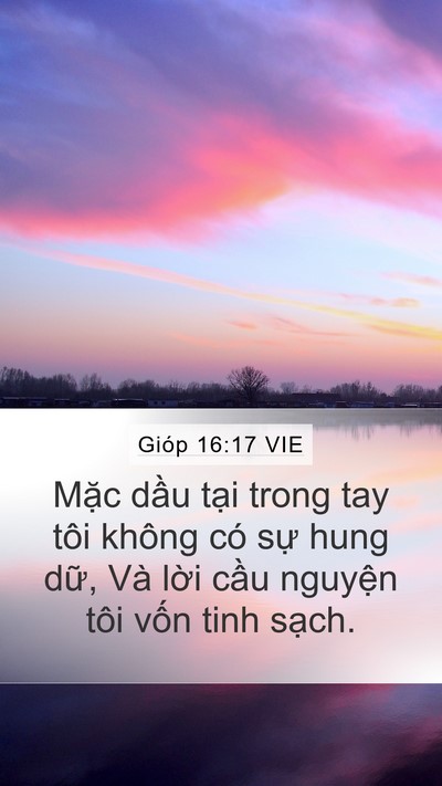 Gióp 16:17 VIE Bible Verse Image