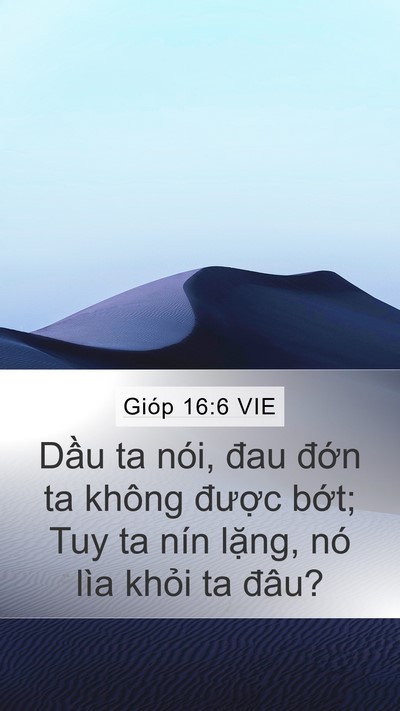 Gióp 16:6 VIE Bible Verse Image