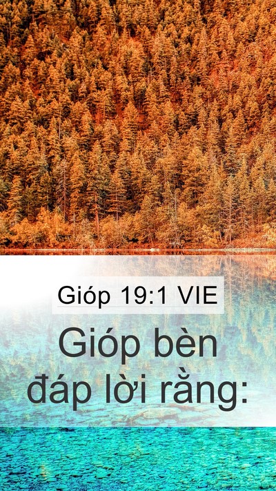 Gióp 19:1 VIE Mobile Phone Wallpaper - Gióp bèn đáp lời - Mobile Bible Verse Wallpaper