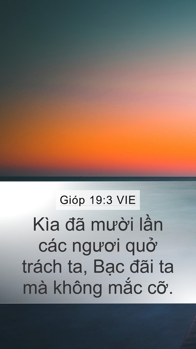 Gióp 19:3 VIE Bible Verse Image