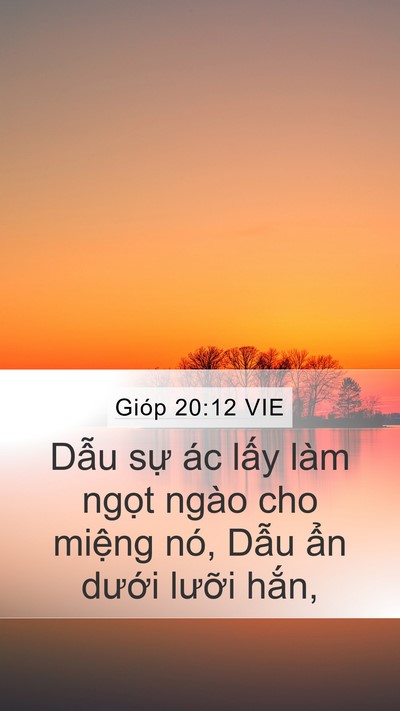 Gióp 20:12 VIE Bible Verse Image