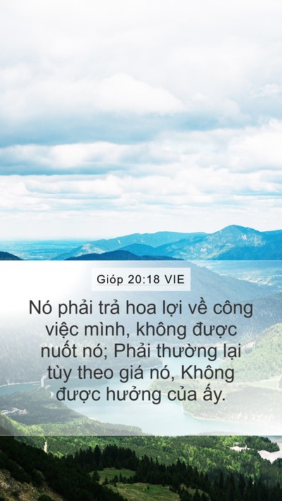 Gióp 20:18 VIE Bible Verse Image