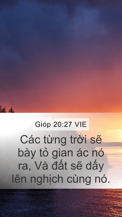 Gióp 20:27 VIE Bible Verse Image