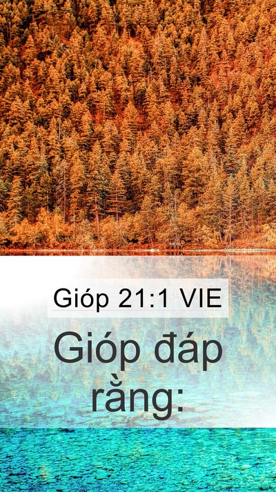 Gióp 21:1 VIE Mobile Phone Wallpaper - Gióp đáp - Mobile Bible Verse Wallpaper