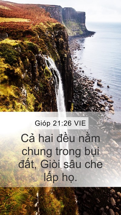 Gióp 21:26 VIE Mobile Phone Wallpaper - Cả hai đều nằm chung trong bụi đất, - Mobile Bible Verse Wallpaper