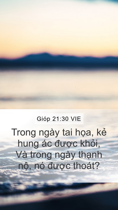 Gióp 21:30 VIE Bible Verse Image