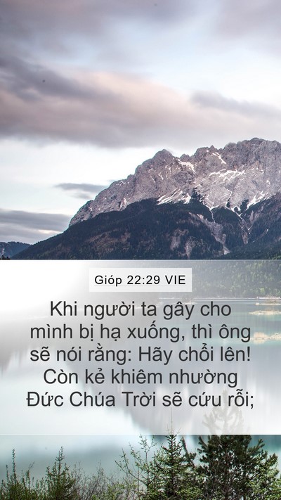 Gióp 22:29 VIE Bible Verse Image