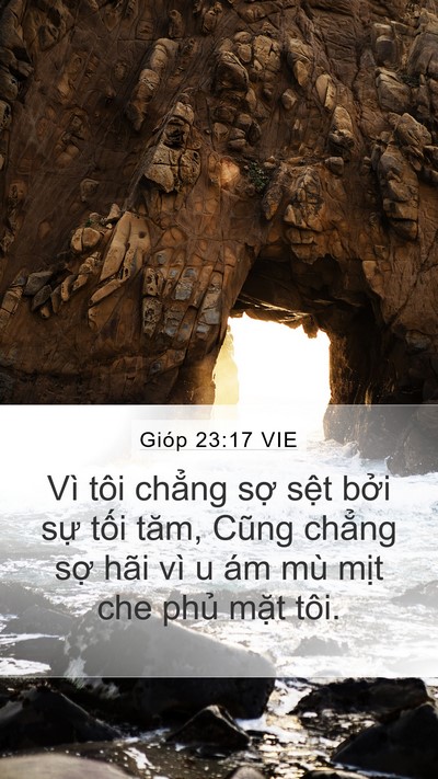 Gióp 23:17 VIE Mobile Phone Wallpaper - Vì tôi chẳng sợ sệt bởi sự tối - Mobile Bible Verse Wallpaper