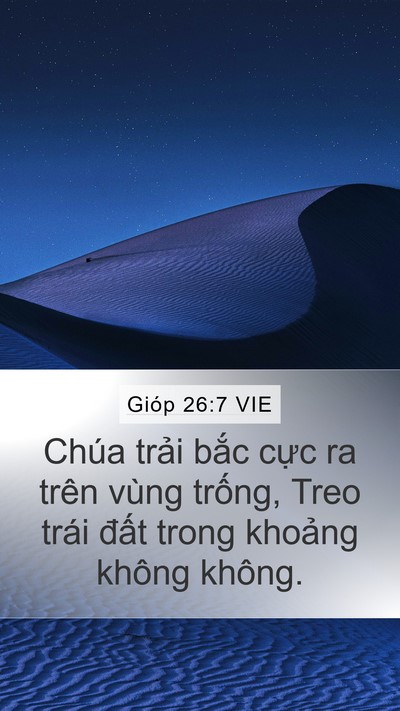 Gióp 26:7 VIE Bible Verse Image