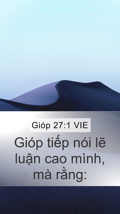 Gióp 27:1 VIE Bible Verse Image