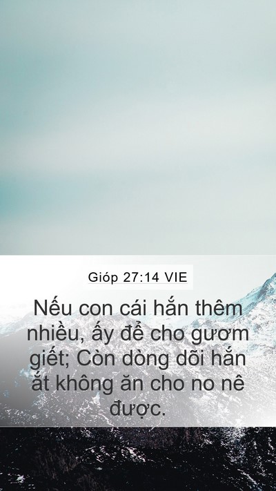 Gióp 27:14 VIE Bible Verse Image