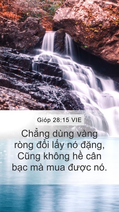 Gióp 28:15 VIE Mobile Phone Wallpaper - Chẳng dùng vàng ròng đổi lấy nó - Mobile Bible Verse Wallpaper