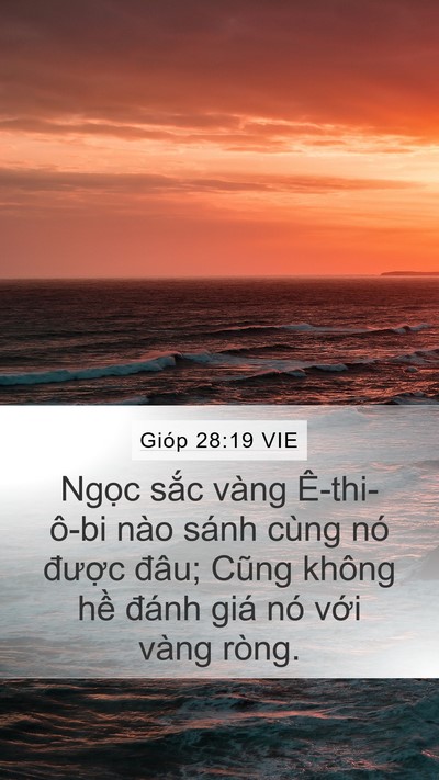 Gióp 28:19 VIE Mobile Phone Wallpaper - Ngọc sắc vàng Ê-thi-ô-bi nào sánh cùng - Mobile Bible Verse Wallpaper