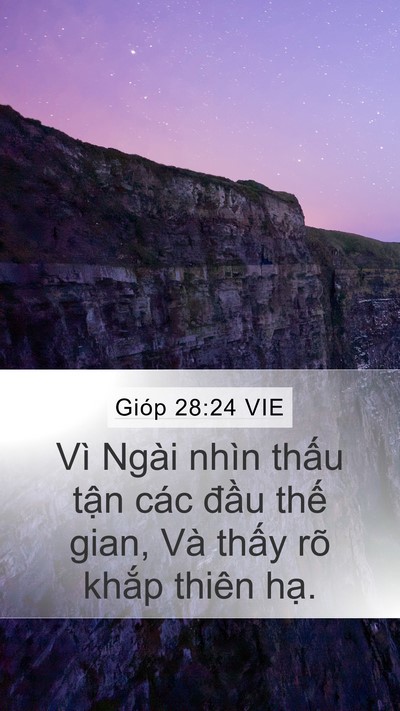 Gióp 28:24 VIE Bible Verse Image