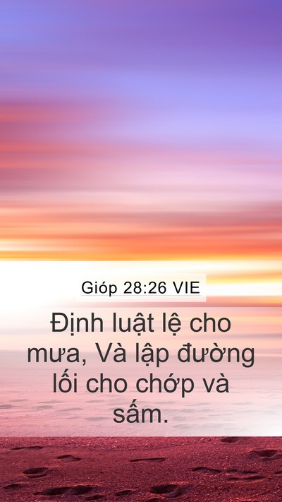 Gióp 28:26 VIE Bible Verse Image