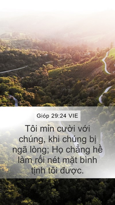 Gióp 29:24 VIE Bible Verse Image