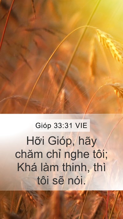 Gióp 33:31 VIE Bible Verse Image