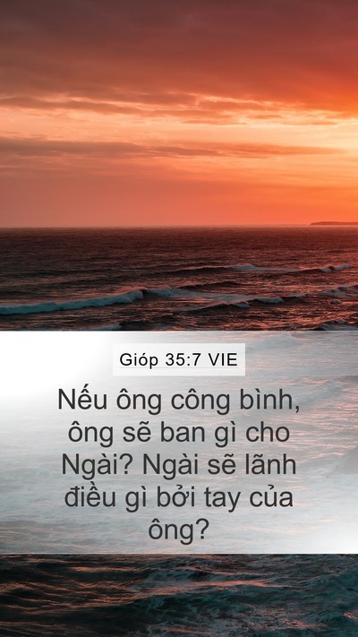 Gióp 35:7 VIE Bible Verse Image