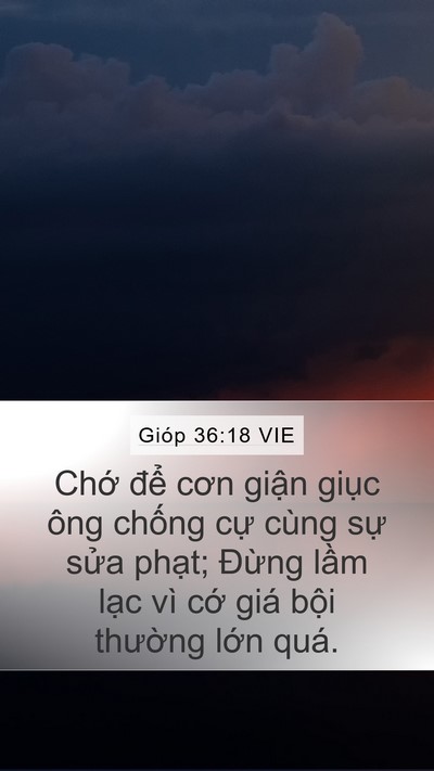 Gióp 36:18 VIE Bible Verse Image