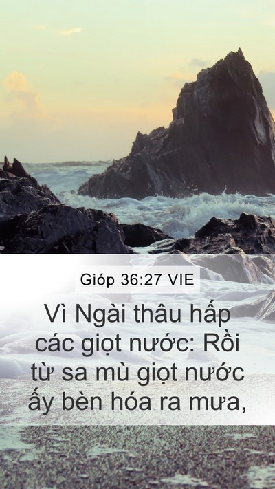 Gióp 36:27 VIE Bible Verse Image