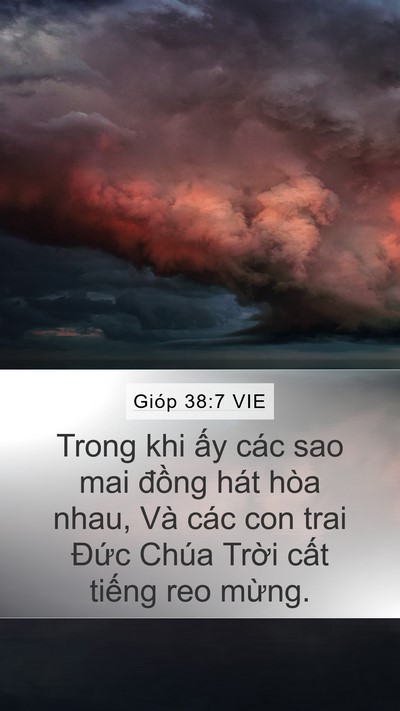 Gióp 38:7 VIE Bible Verse Image
