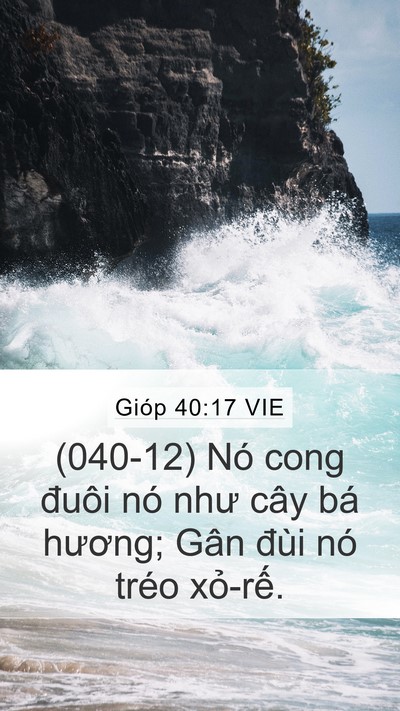 Gióp 40:17 VIE Bible Verse Image