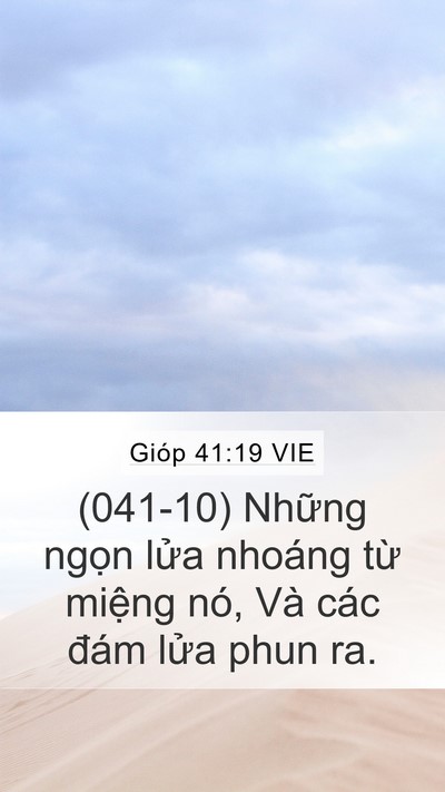 Gióp 41:19 VIE Mobile Phone Wallpaper - (041-10) Những ngọn lửa nhoáng từ - Mobile Bible Verse Wallpaper