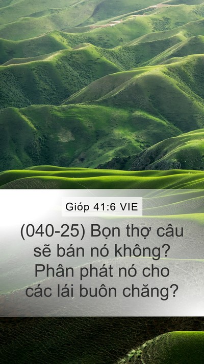 Gióp 41:6 VIE Mobile Phone Wallpaper - (040-25) Bọn thợ câu sẽ bán nó không? - Mobile Bible Verse Wallpaper