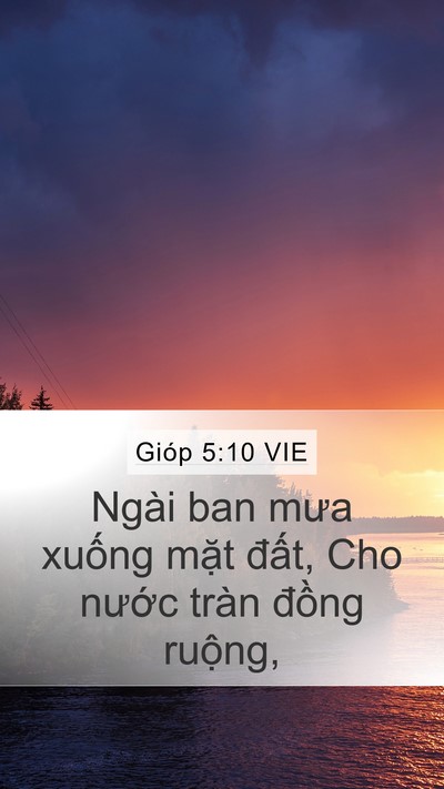 Gióp 5:10 VIE Bible Verse Image