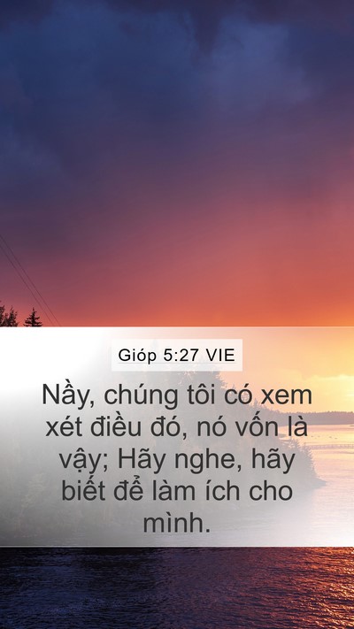 Gióp 5:27 VIE Bible Verse Image