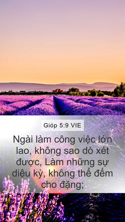 Gióp 5:9 VIE Bible Verse Image