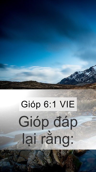 Gióp 6:1 VIE Bible Verse Image