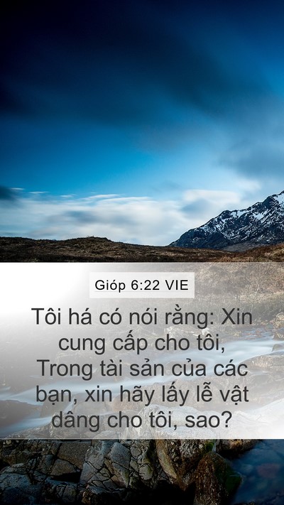 Gióp 6:22 VIE Bible Verse Image