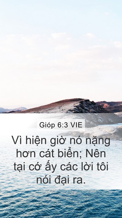 Gióp 6:3 VIE Bible Verse Image