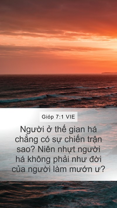 Gióp 7:1 VIE Bible Verse Image
