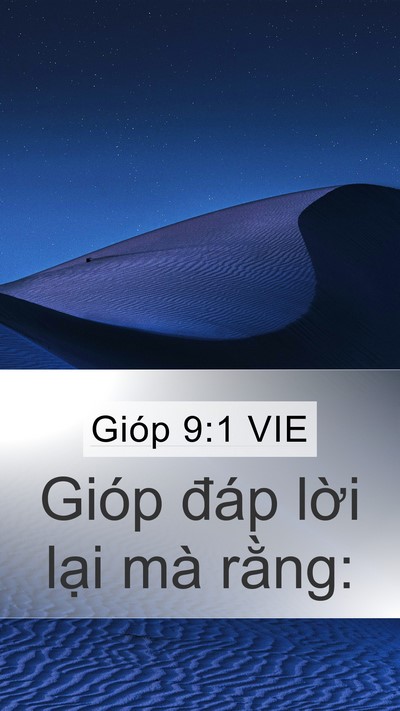 Gióp 9:1 VIE Mobile Phone Wallpaper - Gióp đáp lời lại mà - Mobile Bible Verse Wallpaper