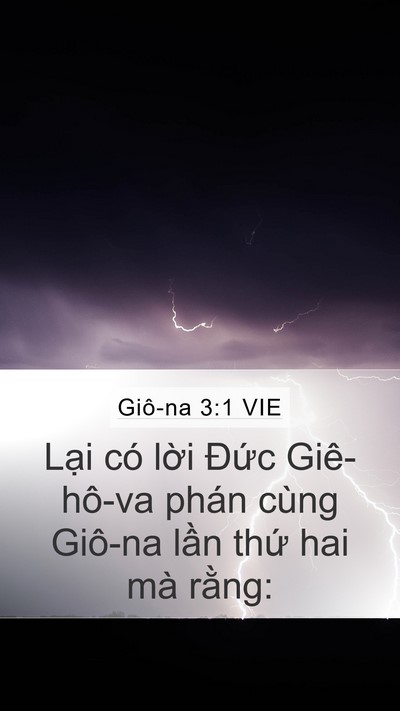 Giô-na 3:1 VIE Bible Verse Image