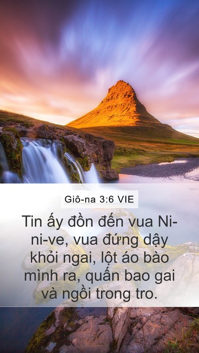 Giô-na 3:6 VIE Bible Verse Image